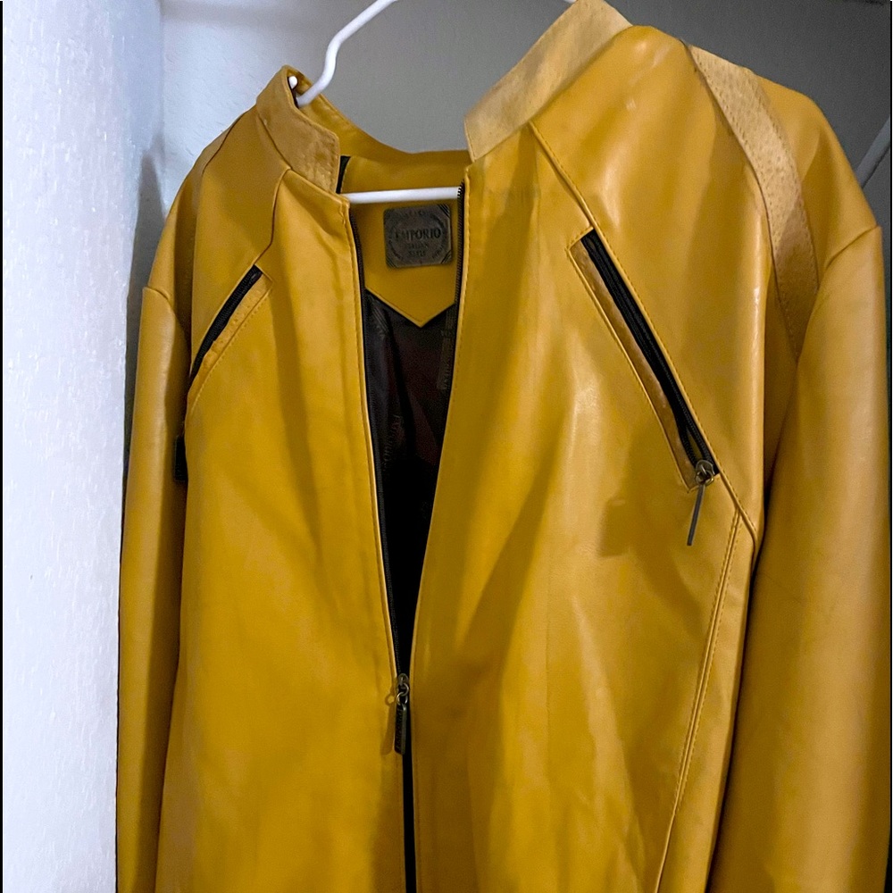 Yellow Leather Jacket - image 1